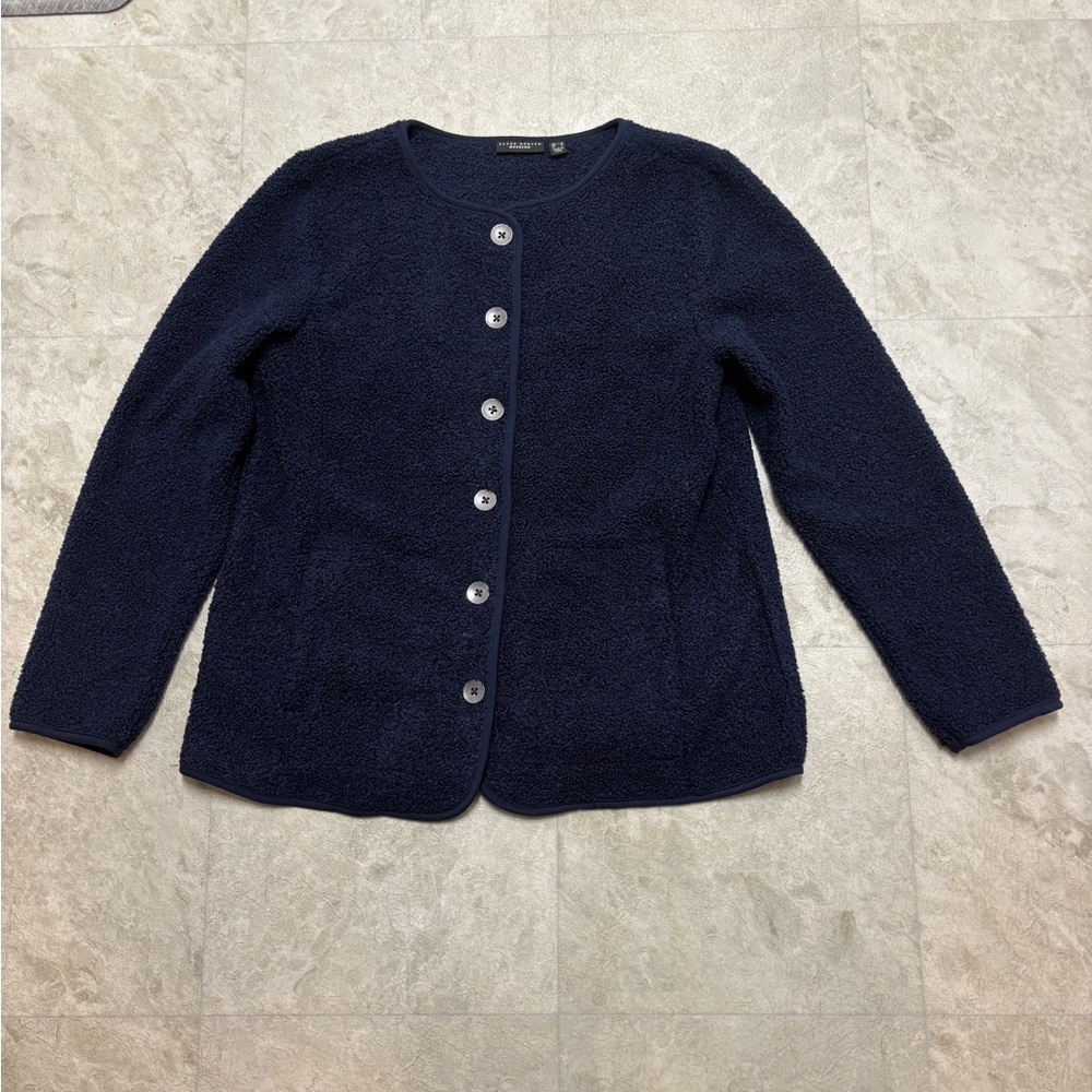 Susan Graver Midnight Blue Knit Cardigan